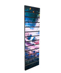 Vertical Slatwall Art Panel 12 In W By 40 In H With Dope Deep Space Stars Graphic Prelaminated MDF Slatwall Panel, side view