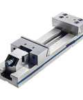 Beefy CNC Bench Vise With Hella Wide Jaw Capacity Crisp Machining Grip Heavy Duty Garage Clamp Tight Lockdown Rig For Miller Stations And Pro Shops GT175A close-up showing precision machined steel construction.