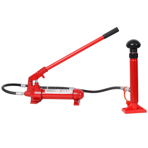 Heavy Duty 4 Ton Hydraulic Jack Kit With Real Deal Leak Proof Seals And Rugged Carry Case For Straight Up Auto Body Frame Repair On Cars Trucks And Farm Gear