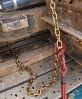 Heavy-Duty Grade 70 Transport Chain And Binder Kit with Four Three-Eighths Inch by Twenty-Foot Chains securing equipment