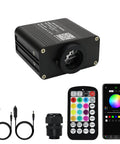16W Dope Twinkle And Sound Mode RGBW Fiber Optic Star Ceiling Light Kit components with remote and app control