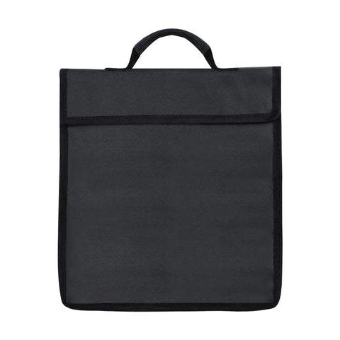 Folding Garden Kneeling Seat And Tool Bag Set with durable black Oxford cloth pouch and handle, front view.