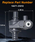 Heavy Duty Engine Coolant Control Valve Crafted From Heat Resistant Pps For Toyota Sienna Camry Avalon Lexus Nx250 Nx300h To Beat The Boil And Swap Oem 16671-25010 dimensions 3.38 in width 3.8 in height