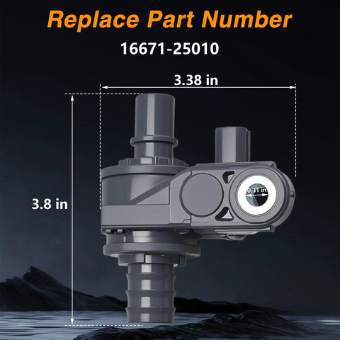 Heavy Duty Engine Coolant Control Valve Crafted From Heat Resistant Pps For Toyota Sienna Camry Avalon Lexus Nx250 Nx300h To Beat The Boil And Swap Oem 16671-25010 dimensions 3.38 in width 3.8 in height