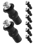 8-Piece Toilet Seat Replacement Screws And Black Rubber Bolts Kit, Universal Fit, Easy Install, No Tools Needed, Durable Hardware For Quick Tighten And Secure Seat Replacement. Black rubber toilet seat bolts with metal screws