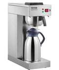 12 Cup Commercial Drip Coffee Maker With Thermal Vacuum Carafe Keeps Coffee Hot Or Cold All Day No Fuss For Restaurant Office Cafe Stainless Steel Brewer That Brews A Full Pot In About 9 Minutes front view
