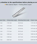 Built Tough 12 Inch Soft Close Drawer Slides 5 Pairs Full Extension Ball Bearing Side Mount Satin Nickel Heavy Duty 100 Lb Capacity For Kitchen And Bathroom Remodels 12-inch size chart