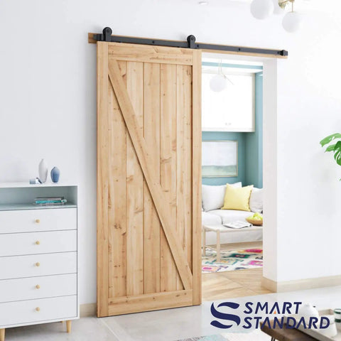 Rock Solid Six Foot Top Mount Sliding Barn Door Hardware Kit Built Tough Glides Super Smooth And Quiet Super Easy Install