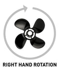 Fresh 4 Blade Aluminum Propeller Features Spitfire Geometry Delivering Legit Acceleration Boost And Slick Handling For 25 30 40Hp Outboards With 10 6 Inch Diameter And 12 Inch Pitch Right Hand Rotation shown from above