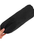 Heavy Duty Extended Arm Sleeve Covers For Men And Women, Dope Oil Resistant Protective Oversleeves in matte black being held.