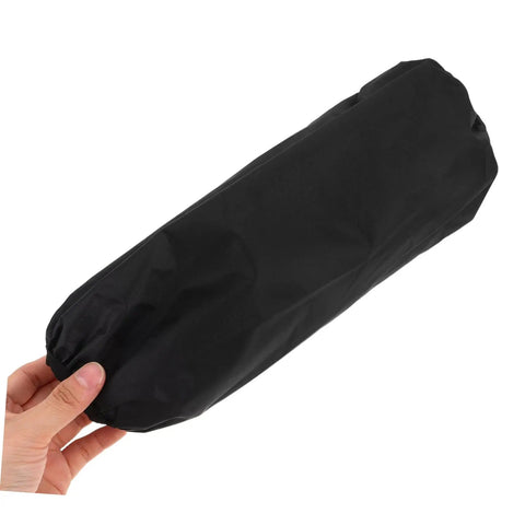 Heavy Duty Extended Arm Sleeve Covers For Men And Women, Dope Oil Resistant Protective Oversleeves in matte black being held.