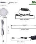 Dimensions of components in Dimmable LED Under Cabinet Lighting Kit with 6 Ultra Slim Puck Lights, 12V Plug In Adapter, Wireless RF Remote