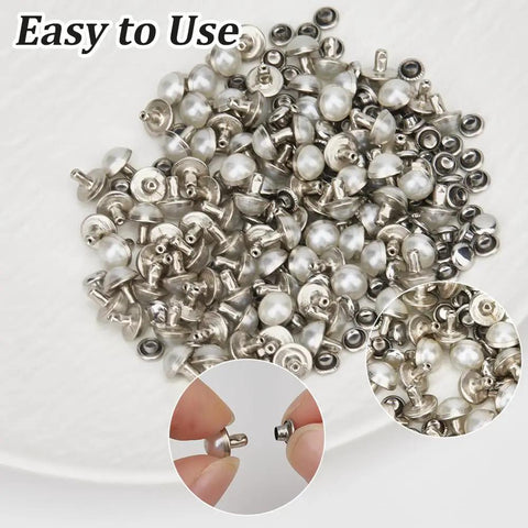 Hella Sturdy 100 Piece Brass Dome Studs Kit featuring easy install nailhead screw back design on a white background.