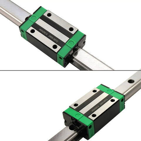 Two HGR20 Linear Guide Rails Kit From 100mm To 1500mm With Four HGH20CA And HGW20CC Bearing Blocks for CNC Router Engraving