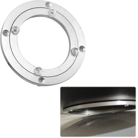 Beefy Heavy Duty Lazy Susan Table Bearing Base For Round Tables, Aluminum, Silent Smooth Rotation, Supports Various Surfaces