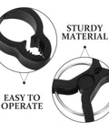 Durable Garden Plant Clips For Climbing Vines And Tomatoes Easy Trellis Support Clips For All Skill Levels No Fuss Versatile Plant Ties For Training Staking And Securing Tomato Vines And Garden Vines, black plastic clip close-up