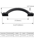 Oil Rubbed Bronze Cabinet Pulls 3 Inch Center 4.4 Inch Overall Length 10 Pack Zinc Kitchen Cabinet Handles dimensions
