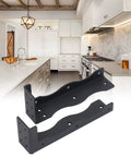 Heavy Duty Floating Shelf Bracket Made Of Carbon Steel Built Tough Rust Resistant Frosted Black Finish Wall Mounted Shelf Bracket In Kitchen