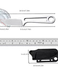 Dope Outdoor Straight Knife With Sheath And Back Clip, 2nd Gen Hiking Knife With measurements and sheath included.