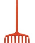 All Poly Scoop Fork With 8 Tines And D Grip Handle For Mulch Compost Leaves Straw And Hay Lightweight Beveled Tines Pierce Piles