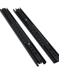 Silent 3-Section Ball Bearing Drawer Slides Set Cold Rolled Steel Track for Cabinets and Wardrobes with Soft Close, 10 Inch Black 2 Pack