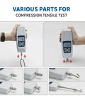 Compact Push And Pull Tester Meter For Tension And Compression Testing With Real Time Peak And First Peak Modes, Four Unit Options N Kg Lb Oz, Pro Grade Precision And High Resolution, Acceleration Setting For Accurate Measurements, with test attachments