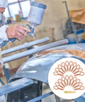 Technician using Dent Puller Kit Pro Grade With Iron Shaping Tabs For Auto Body Sheet Metal Repair in automotive workshop