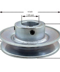 One And One Eighth Inch Bore 4 Inch Outside Diameter V Belt Pulley One Groove Web Sheave Carbon Steel Zinc Plated with dimensions