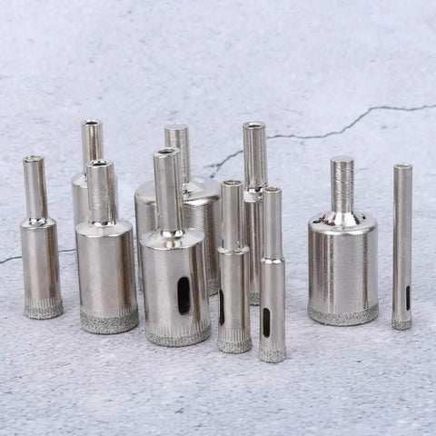 Top Pick 10 Piece Core Hole Saw Kit Featuring Durable Drill Bits Perfect For Tiles And Glass From 6 To 30mm Size With Smooth Plated Surface For Quick Precise Holes That Make Your Projects A Total Breeze Easy Setup And Reliable Performance Included. 10-piece core hole saw drill bits kit, smooth plated metal, 6-30mm, for glass and tile