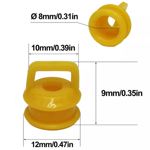 10Pcs Shift Cable Linkage Bushing Repair Kit For Transmission Grommet And Bushing Set For Cadillac Escalade Chevrolet GMC And Dodge Trucks And SUVs Easy Install Durable Replacement Parts For 2007-2020 Models, yellow plastic bushing, 8mm opening
