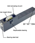Mini Lathe Roller Burnishing Tool For Rock Solid Slick Surface Finish On Steel Brass And Aluminum With Hella Durable Steel Balls And Polishing Cloth Fits Conventional And Cnc Lathes Hrc18 To 68 Hardness close up showing dimensions and features