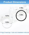 Product dimensions of O Ring Seal Kit For Kitchen Faucets With Two O Rings Two Bearings And One Lube Repair Kit