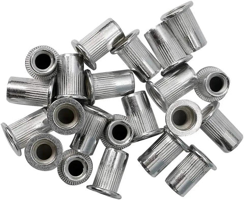 Image of 120 Piece Aluminum Rivet Nut Set 1/4-20 UNC Rivnuts Nutserts For DIYers, Auto and Home Projects