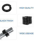 M6 split lock washer, black finish, 304 stainless steel, 100 pcs (front view)