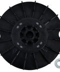 1/3 HP Washing Machine Motor Pulley And Nut Kit Zero Drama Installation showing black drive pulley with slots and metal nut for easy replacement.