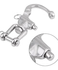 Rock Solid 316 Stainless Steel Swivel Snap Shackle For Sailboat Halyard Rigging And Heavy Duty Marine Hardware With A Tough As Nails Saltwater Resistant Build For Top Tier Yacht And Docking Applications Five Inch Model close-up showing connection details.