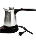 Electric Turkish Coffee Pot 600ml With Foldable Handle Stainless Steel Heating Tea Kettle 110V US Plug For Home And Travel Makes Five To Six Cups Quick Go To Rich Turkish Brew In Every Pot