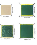Different sizes of the portable outdoor survival head cover for camping shelter sunproof and rainproof awning tarp.