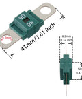 Heavy Duty 40 Amp AMI MIDI Fuse Holders With High Current Bolt On MIDI Fuses Pack Of Two For Cars And Trucks, 41mm size.