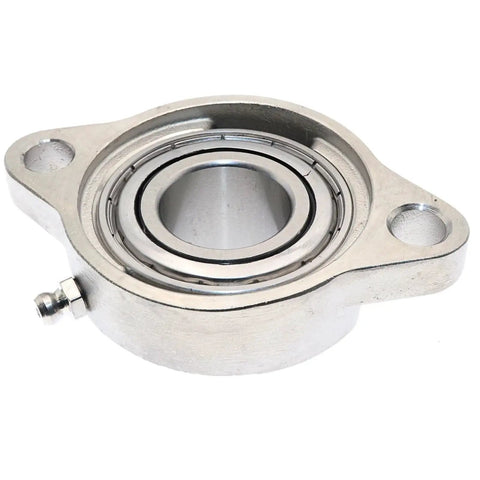 Rock Solid 25 4Mm Stainless Steel Two Bolt Flange Bearing Setscrew For Heavy Duty Ag And Auto Use Abec 7 Grade Reduce Vibration Waterproof Rustproof Guards For Fork Mast Rollers At Industry So Gear Runs Smooth Every Day mounted flange bearing with two bolt holes