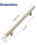45 Pack 7.38 Inch Brushed Nickel Cabinet Pulls Stainless Steel Kitchen Cupboard Handles With 5 Inch Center To Center Holes