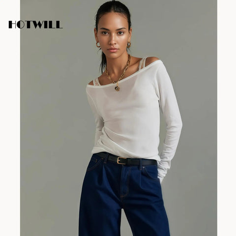 Fresh 4 Pack Skinny Belts For Women Soft Pu Leather Thin Waist Belt With Shiny Gold Buckle Perfect For Jeans And Dresses To Nail Your Daily Fit And Serve Fresh Looks worn with a casual white top and blue jeans.