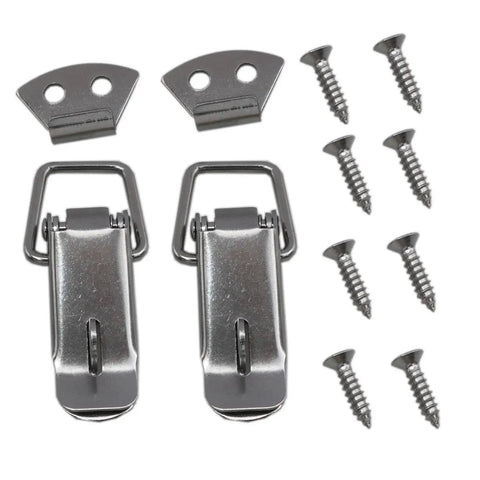 Beefy Stainless Steel Toggle Latch Hasp Set Keeps Your Toolbox Cabinet Trunk Trailer Door And Hood Locked Up Tight