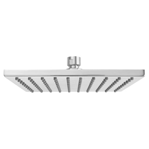 8 Inch Square Rain Shower Head Polished Chrome With Drenching Rain Spray Pattern Brass Construction Easy Clean Spray Nozzles