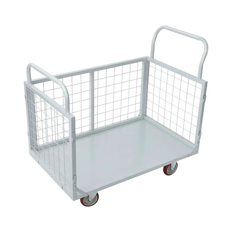 1800 Lbs 4 In 1 Convertible Platform Cart Truck Utility Transport Trolley With Beefy Steel Frame And Easy Steering 2 Swivel Braking Wheels And 2 Directional Wheels For Heavy Loads, flatbed view