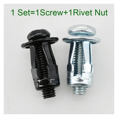 Petal Expansion Rivet Kit For License Plates And Thin Metal Panels M4 To M8 Carbon Steel With Galvanized Finish Black Nut Only
