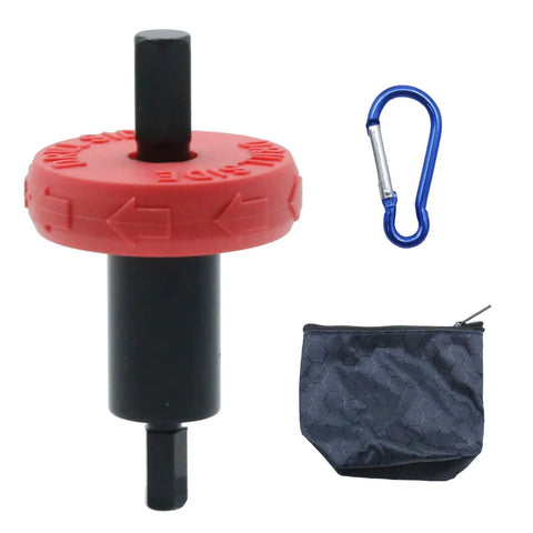 Electric Start Drill Bit Jump Starter Adapter For Troy-Bilt And Craftsman, No Pull Start, Push-button metal adapter with carabiner and pouch