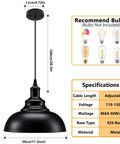 Matte Black Industrial Farmhouse Pendant Lights 3 Pack With Adjustable Rope Hangs For Kitchen Island Dining Room And Barn Ceiling Fixtures