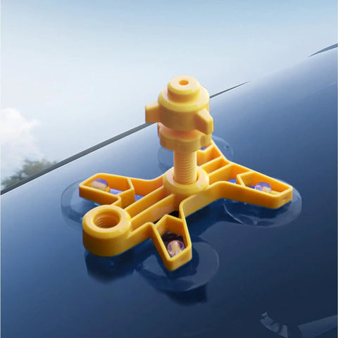 Windshield Chip Repair Kit for Quick Fix and Crack Stop Auto Glass Repair Tool applied on car windshield.