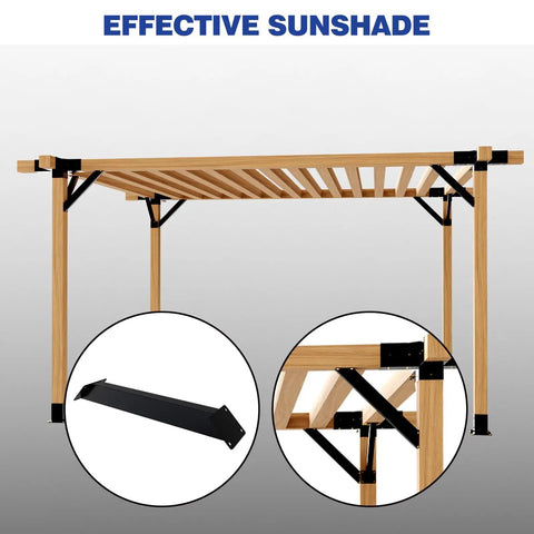 Heavy Duty 4 Pack 45 Degree Pergola Angle Bracket Kit For Gazebos And Patios, Steel Connector Braces For Pergola Posts And Log Cabin Decks, Built To Last Outdoor Structure Support